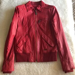 Tommy Hilfiger tommy girl leather jacket size S
